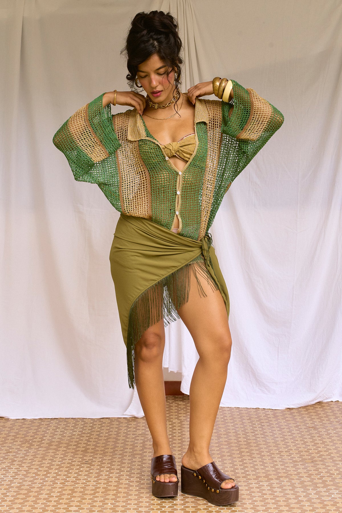 Lenço Nicole Green Grape