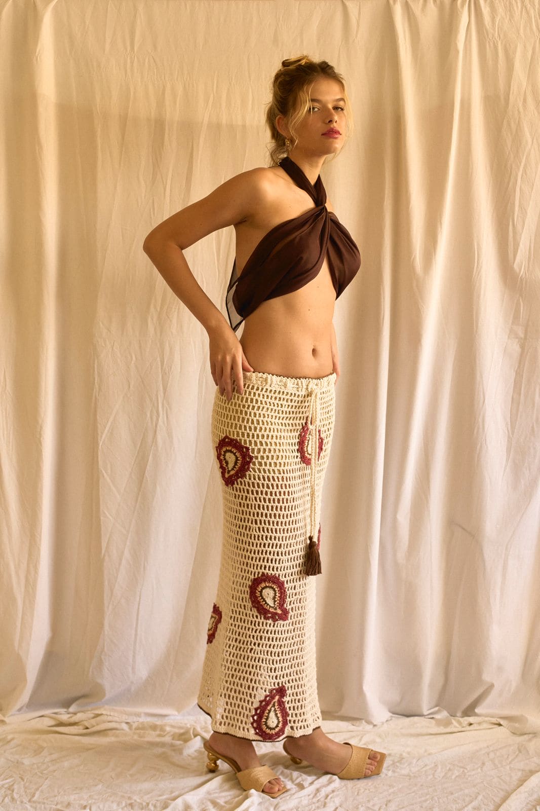 Saia Midi Abia Paisley