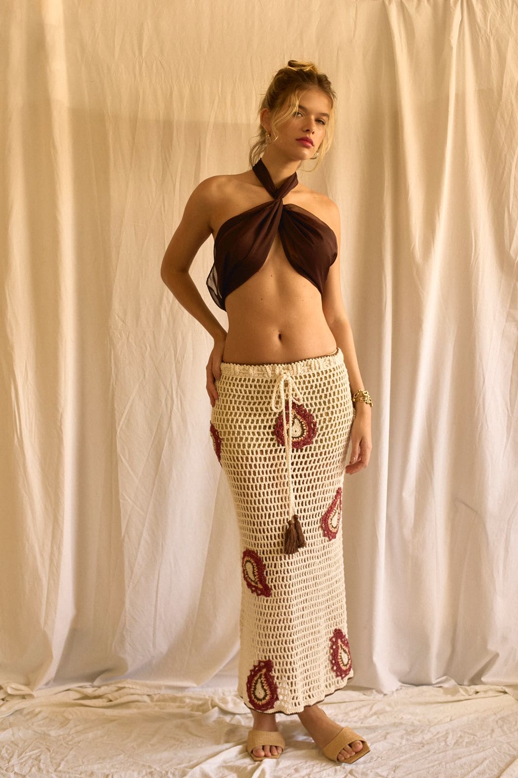 Saia Midi Abia Paisley