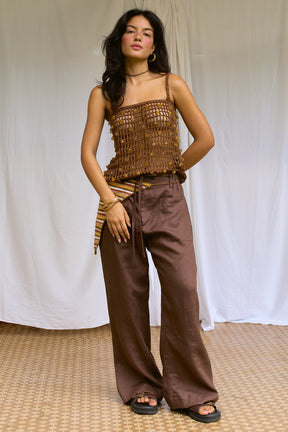 Blusa Sari Beads Mocha