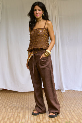 Blusa Sari Beads Mocha
