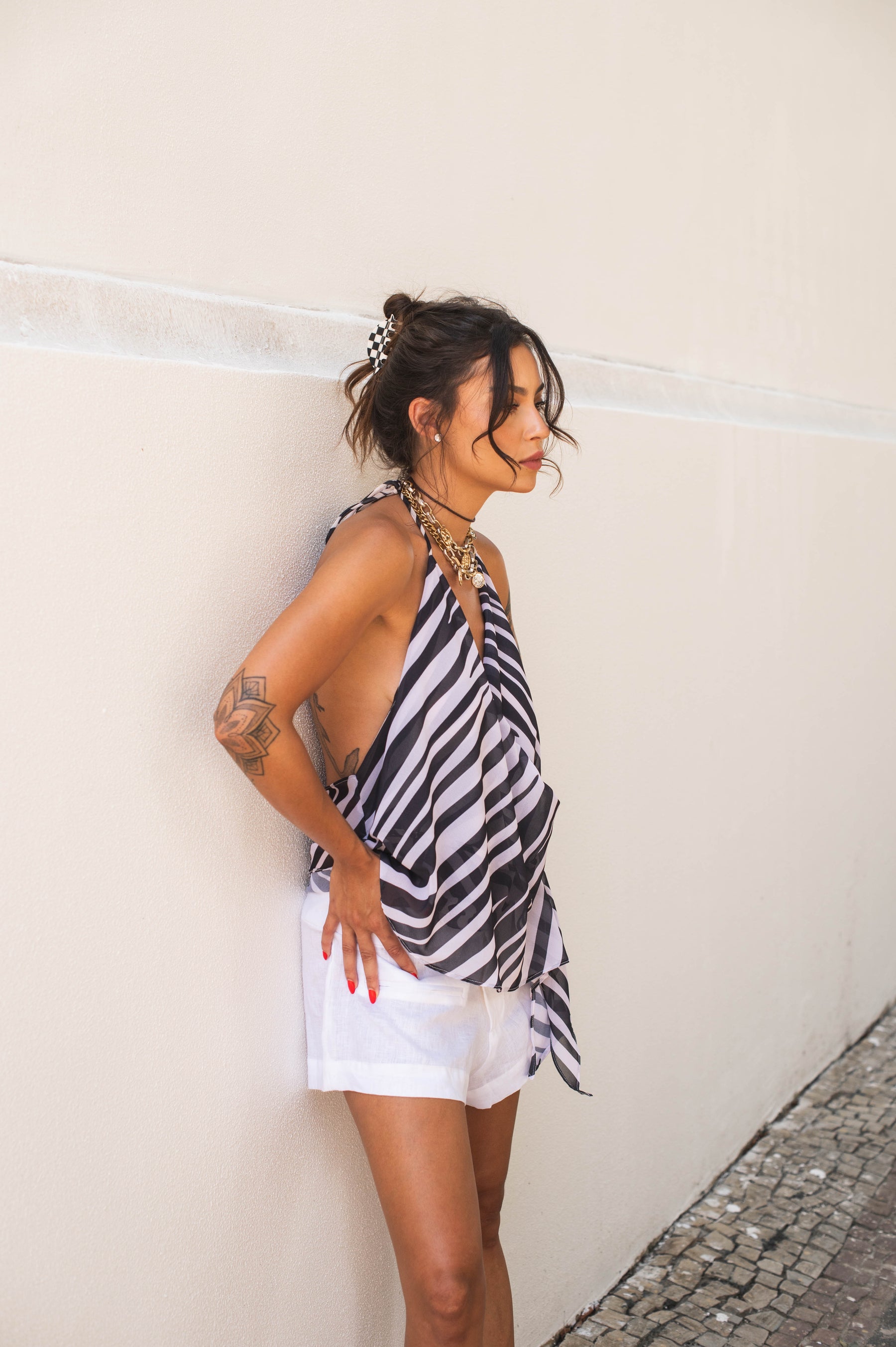 Blusa Malina Assimetrica Zebra
