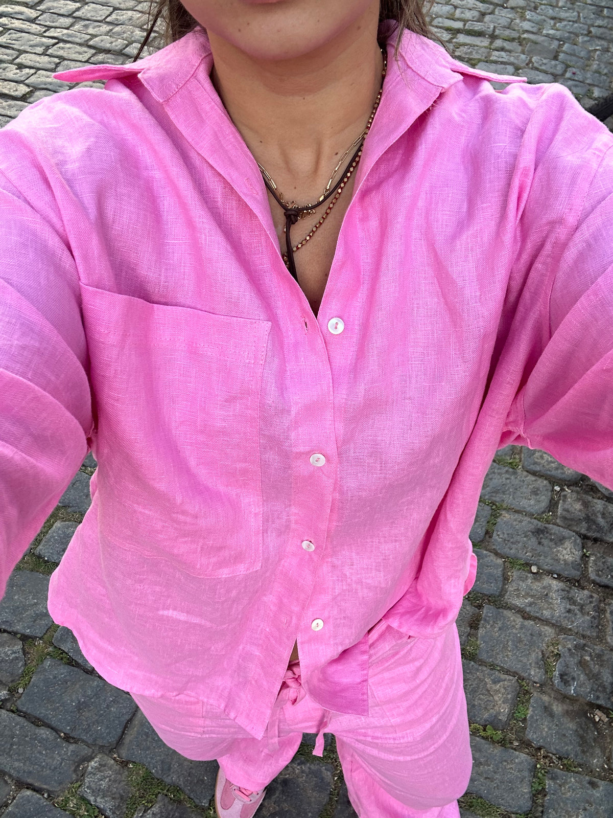 Camisa Manu Flourish pink